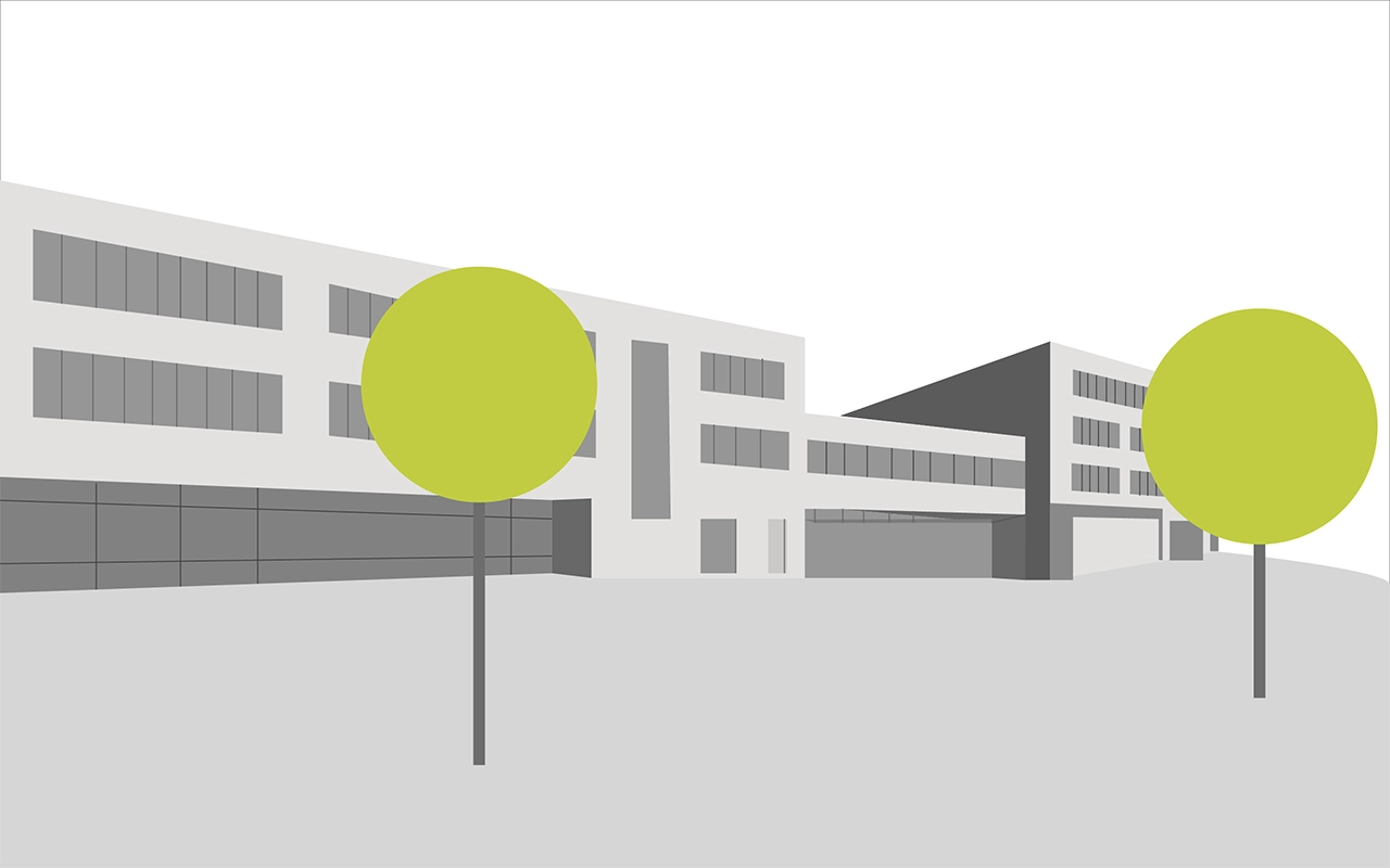 Grafik weiß Schulzentrum Breslauerstraße Nürnberg